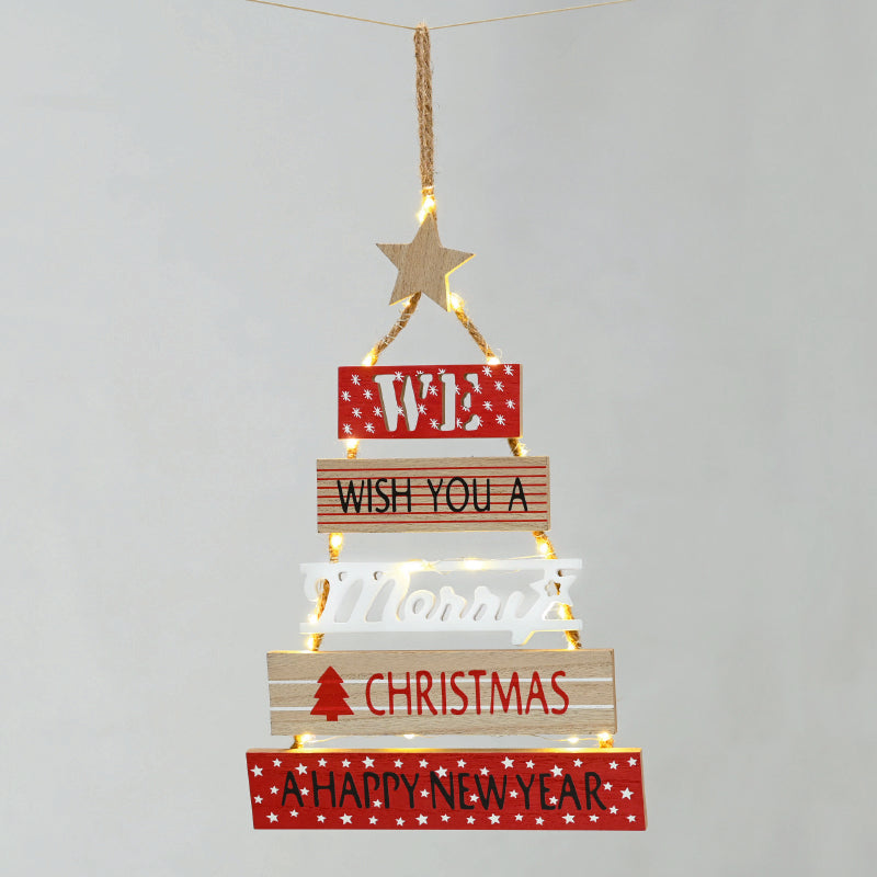 WOODEN SIGN XMAS TREE 20 ΘΕΡΜΑ LED ΛΑΜΠ ΜΠΑΤ: 2ΧAA(ΔΕΝ ΣΥΜΠ) IP20 4*39cm - ledmania.gr