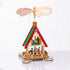 WOODEN TEA LIGHT PYRAMID ICE SKATERS  ΔΙΑΚΟΣΜΗΤΙΚΟ (ΧΩΡΙΣ ΚΕΡΑΚΙΑ) 18x13x36cm - ledmania.gr