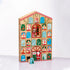 WOODEN HOUSE CALENDAR WITH DRAWERS ΔΙΑΚΟΣΜΗΤΙΚΟ 39x8.5x60cm - ledmania.gr