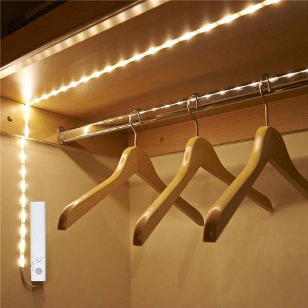 LED SMD STRIP KIT 1M IP65 4000K WITH SENSOR & BATTERY BOX(4xAAA) - ledmania.gr