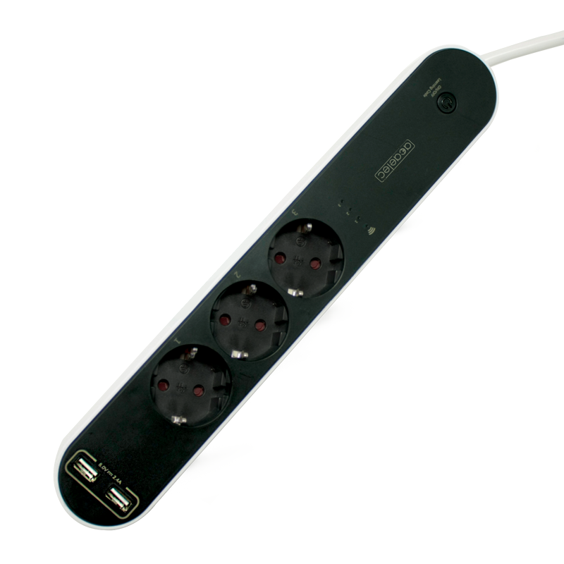 ΠΟΛΥΜΠΡΙΖΟ WI-FI 3-ΘΕΣΕΙΣ 16A 250V 3680W MAX & 2 USB ΘΥΡΕΣ 2,4A 5V ΑΝΑ ΘΥΡΑ - ledmania.gr