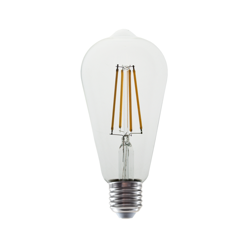 LED FILAMENT E27 ST64  6W 2700K 230V AC 820LM RA80 - ledmania.gr