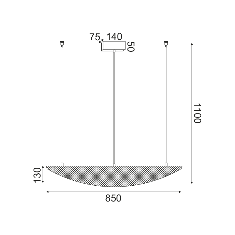 ^ ΚΡΕΜΑΣΤΟ Φ/Σ LED 18W 3000K 1960LM ΜΕΤ/ΚΟ ΜΑΥΡΟ 40X85XH110CM MICHELLE - ledmania.gr