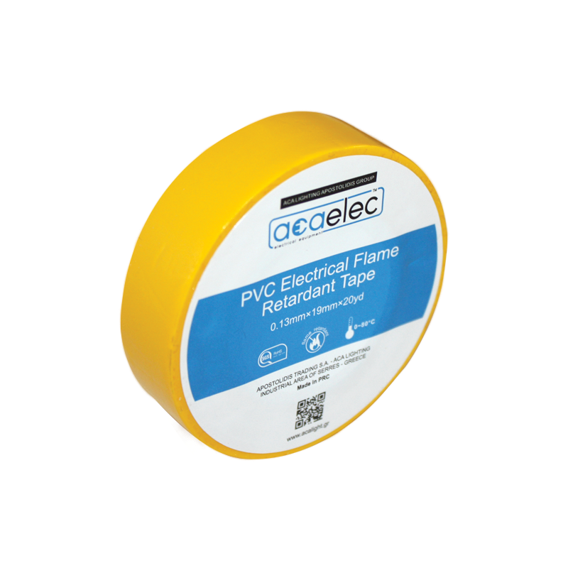 ^ ΤΑΙΝΙΑ ΜΟΝΩΤΙΚΗ PVC ACAELEC ΚΙΤΡΙΝΗ 0.13mmx19mmx20yds - ledmania.gr