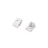 SET OF WHITE PLASTIC END CAPS FOR P129N, 2 PCS WITH HOLE - ledmania.gr