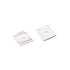 SET OF WHITE PLASTIC END CAPS FOR P28N, 2PCS WITH HOLE - ledmania.gr