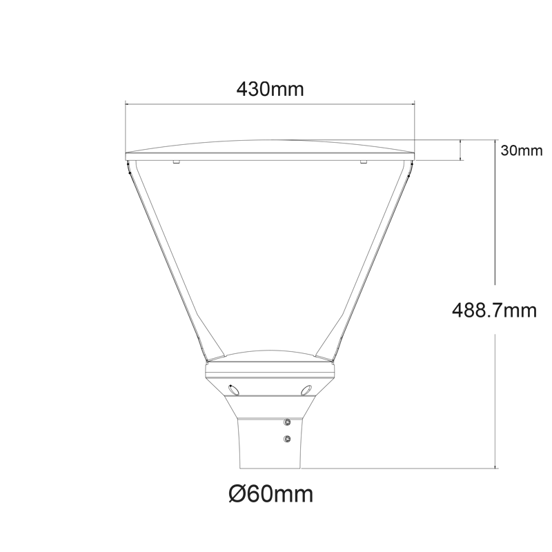 LED URBAN LUMINAIRE WITH ADJUSTABLE WATTAGE 30/40/50W 170LM/W 4000K 230V 5YRS GUARANTEE - ledmania.gr