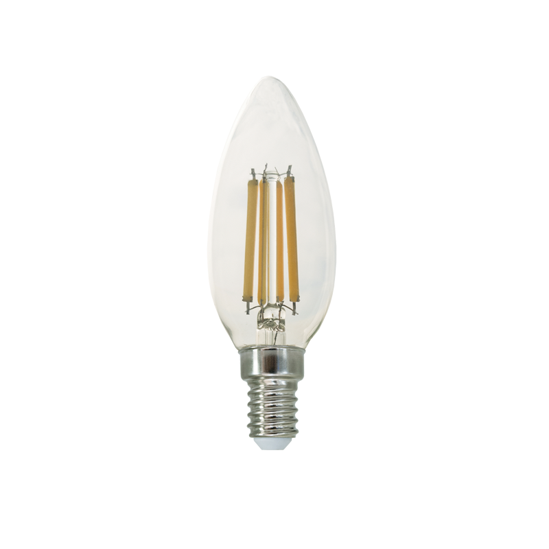 LED FILAMENT E14 C35 7W 2700K 230V AC 860LM RA80 - ledmania.gr