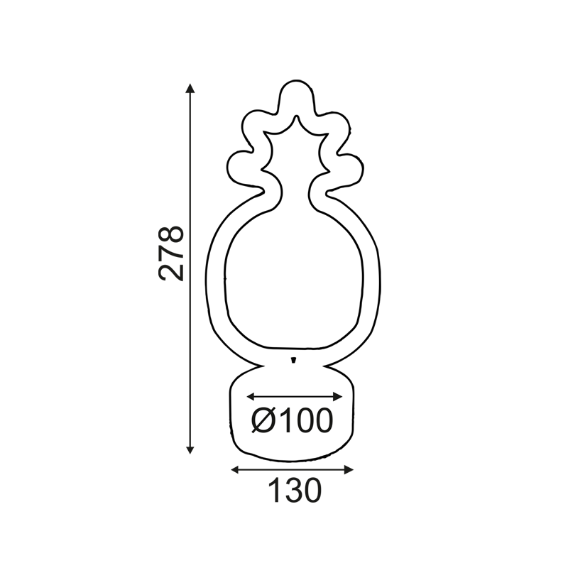 ΑΝΑΝΑΣ, 41 NEON LED ΛΑΜΠΑΚΙΑ ΜΕ ΜΠΑΤΑΡΙΑ (3xAA)/USB, ΠΡΑΣΙΝΟ & ΚΙΤΡΙΝΟ, IP20, 13x10x27.8cm - ledmania.gr