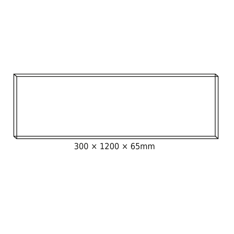 CEILING ALUM FRAME 30x120x6.5cm FOR OTIS & PILO LED PANELS (WITH SCREWS) - ledmania.gr