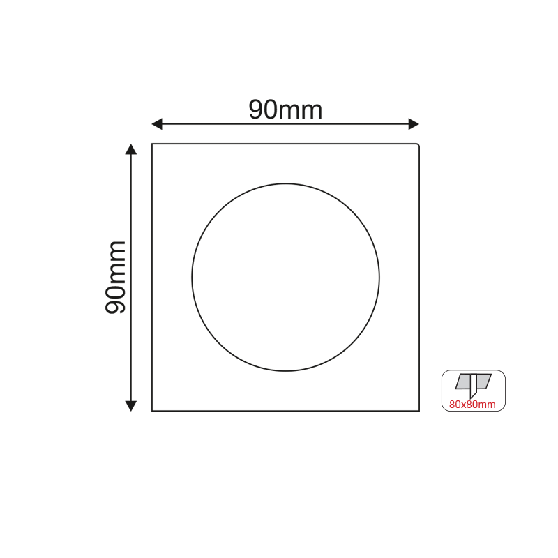^  ΣΠΟΤ TRIMLESS ΚΙΝΗΤΟ ΛΕΥΚΟ ΤΕΤΡΑΓΩΝΟ 90x90 - ledmania.gr