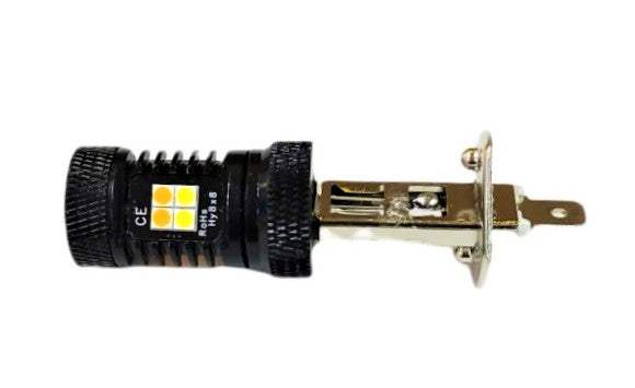 H1-3030 16SMD 2400Lm 12V-24V Led Προβολείς Αυτοκινήτων Προβολείς ομίχλης Δυο Χρωματων-Λευκο+Κεχριμπάρι-1τεμ. - ledmania.gr