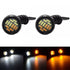 Eagle eye 23mm Διπλό χρώμα πορτοκαλί λευκό 12SMD Led φώτα φλας για κιτ φωτισμού μπροστινής μάσκας Φώτα ημέρας-Σετ 2 τεμ. - ledmania.gr