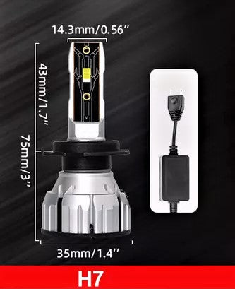 Η3 Canbus Led Αυτοκινήτου 16000Lm-Cree Chip 3570 12-24v-Ψυχρο Λευκο-Σετ 2 τεμ. - ledmania.gr