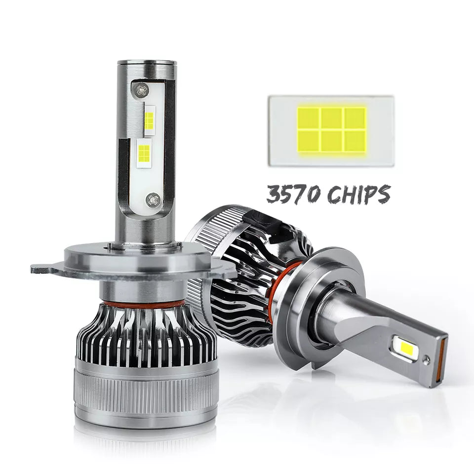 Η4 Canbus 16000 Lumens Cree 3570 Chip Led Αυτοκινητου 2ης Γενιας-12-24V 6500K Ψυχρο Λευκο-Set 2τεμ - ledmania.gr