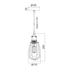 ΚΡΕΜΑΣΤΟ ΜΕΤΑΛΛΙΚΟ ΜΑΥΡΟ Φ10CM 1ΧE27 - ledmania.gr