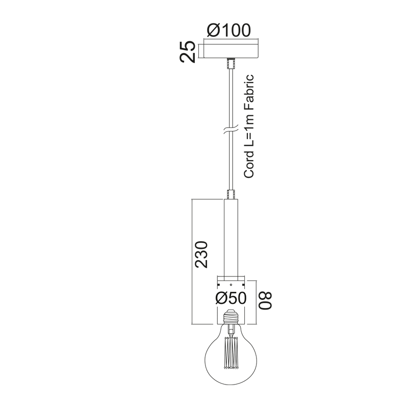ΚΡΕΜΑΣΤΟ Φ/Σ 1XE27 ΜΕΤΑΛΛΙΚΟ ΠΑΛ ΡΟΖ Φ5ΧΗ120CM - ledmania.gr