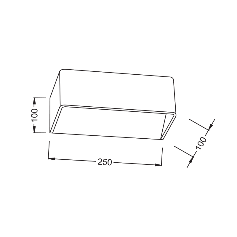 ΕΠΙΤΟΙΧ. LED ΑΠ ΞΥΛΟΥ UPDOWN PARALLEL 2X3W 230V 3000K 30000h - ledmania.gr