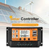 MPPT/PWM-30A 12/24v Ρυθμιστής Φόρτισης ηλιακού πάνελ Αυτόματη οθόνη LCD Solar Charge Controller  διπλής θύρας USB-1τεμ. - ledmania.gr