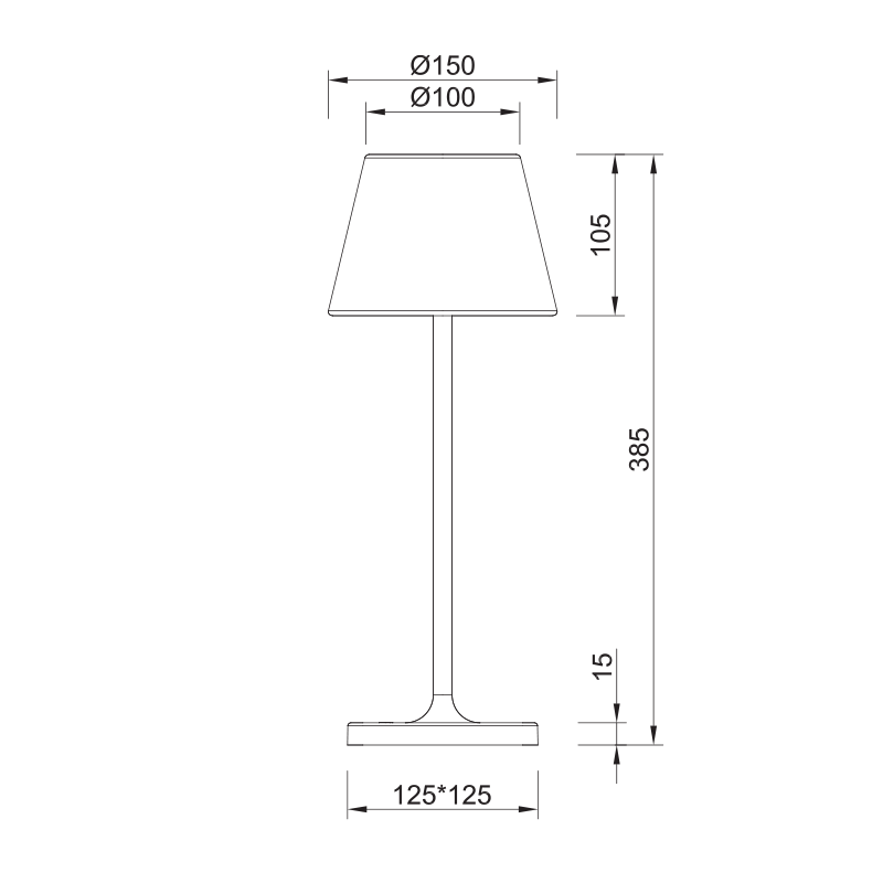 ^LED SMD TABLE BATTERY LUMINAIRE 2W 170LM  3.000K Sand White 360°  CRI80 IP54 - ledmania.gr
