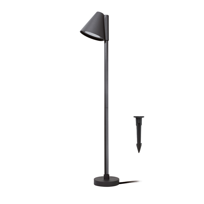 ^GU10 POST LUMINAIRE 230V AC DARK GREY IP65 MAX.20W WITH SPIKE AND BASE - ledmania.gr