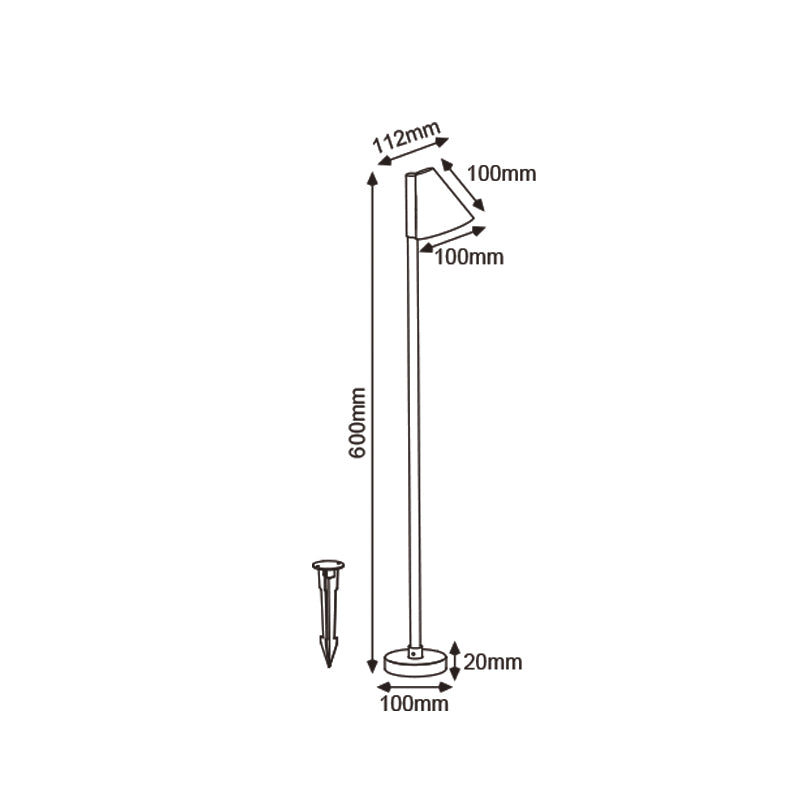 ^GU10 POST LUMINAIRE 230V AC DARK GREY IP65 MAX.20W WITH SPIKE AND BASE - ledmania.gr