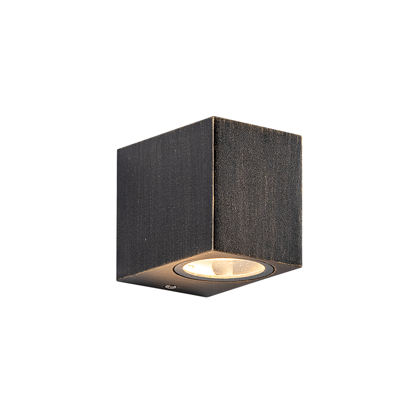 ^GU10 WALL LUMINAIRE 230V AC GOLDEN BLACK IP65 MAX.35W - ledmania.gr