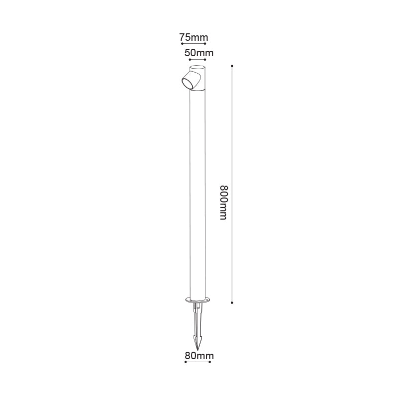 ^LED COB POST LUMINAIRE & SPIKE 5W 240LM 50° 230V AC 3.000K DARK GREY CRI80 IP65 30.000HRS - ledmania.gr