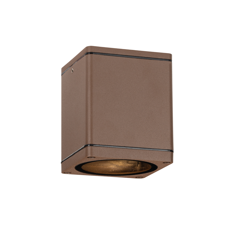 ^GU10  SQUARE CEILING LUMINAIRE 230V AC RUSTY IP65 GU10 MAX.35W - ledmania.gr