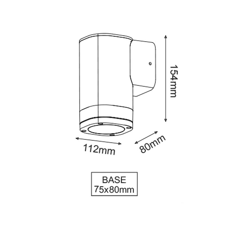 ^GU10 WALL LUMINAIRE 230V AC DARK GREY IP54 MAX.35W - ledmania.gr