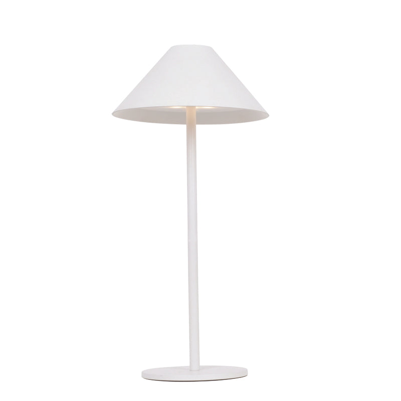 ^LED SMD TABLE BATTERY LUMINAIRE 3W 140LM  3.000K MATT WHITE 270°  CRI80 IP54 - ledmania.gr
