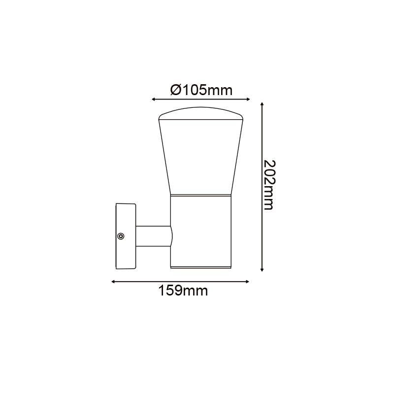 ^E27 WALL LUMINAIRE 230V AC DARK GREY IP54 MAX.40W - ledmania.gr