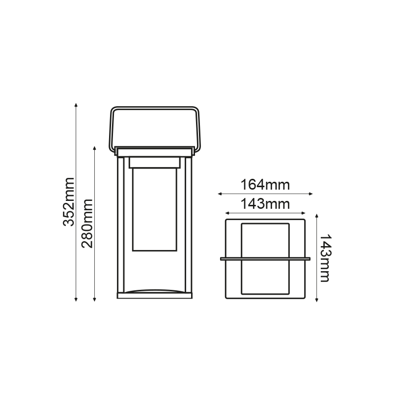 ^LED SMD TABLE BATTERY LUMINAIRE 3W 150LM 180° 3.000K DARK GREY CRI80 IP54 - ledmania.gr