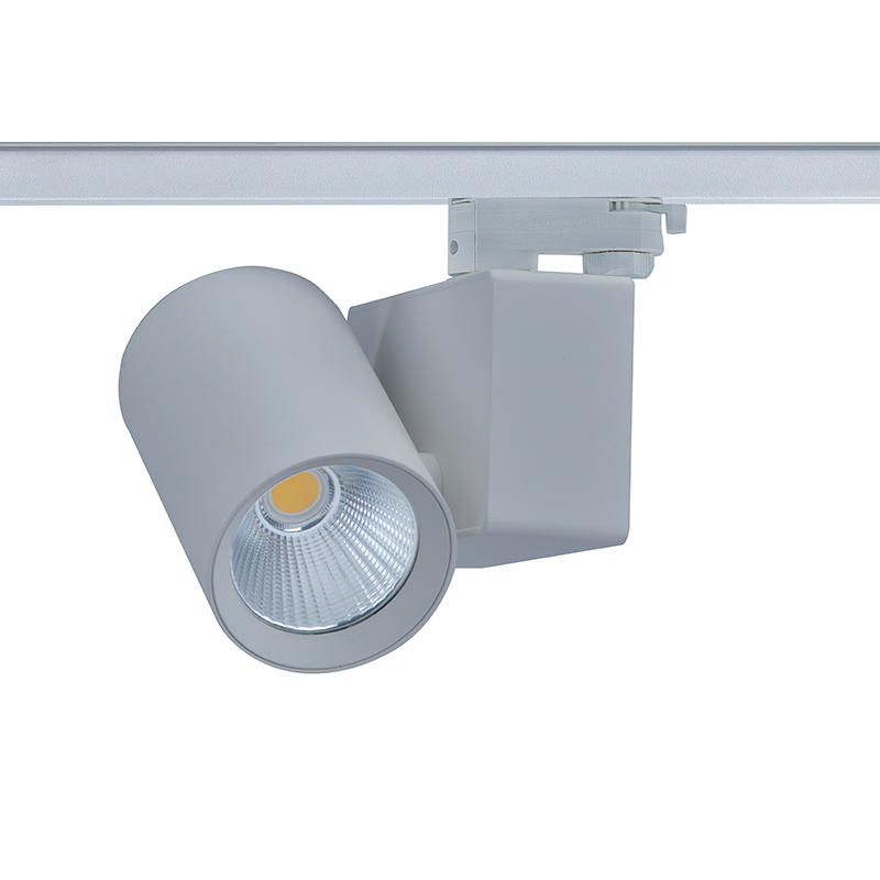 GREY LED TRACK LUMINAIRE 20W 4000K 3-PHASE 34° 2100LM 230V AC Ra80 - ledmania.gr