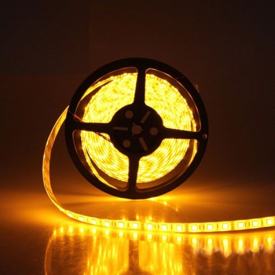Led ταινία αδιάβροχη 5m 14,4W 12VDC κίτρινο φως IP65 εύκαμπτη & αυτοκόλλητη - ledmania.gr