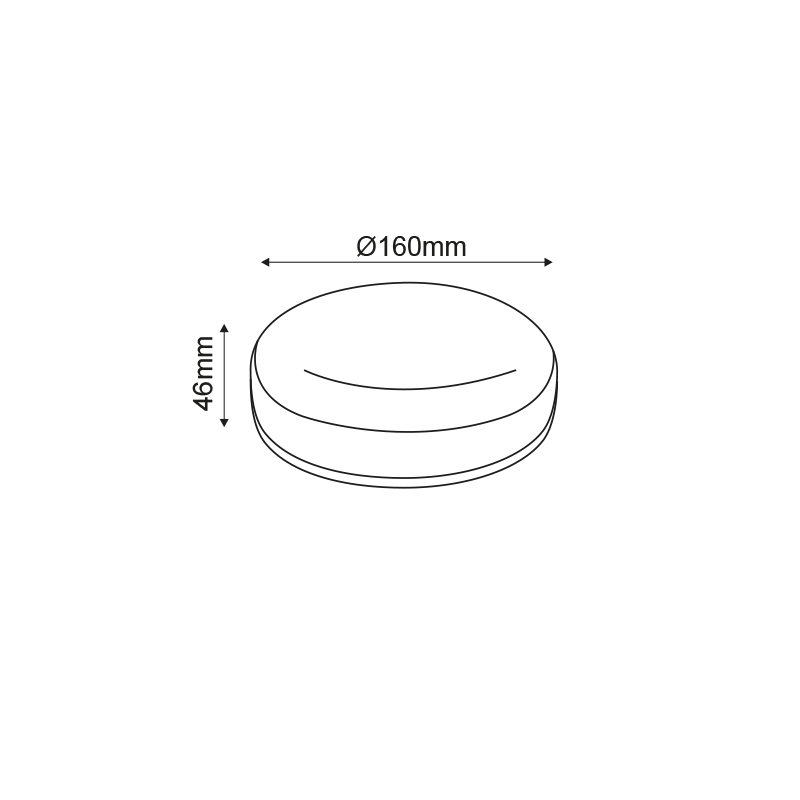 LED PC WHITE CEILING LUMINAIRE 230V AC IP66 12W 1010lm 3000K 120° Ra80 - ledmania.gr