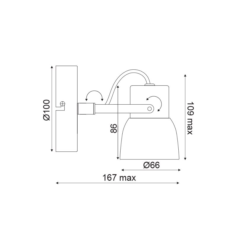 ΕΠΙΤΟΙΧΟ Φ/Σ 1ΧGU10 ΤΣΙΜΕΝΤΟ+ΜΕΤΑΛΛΟ  Φ10ΧΗ16,5CM - ledmania.gr