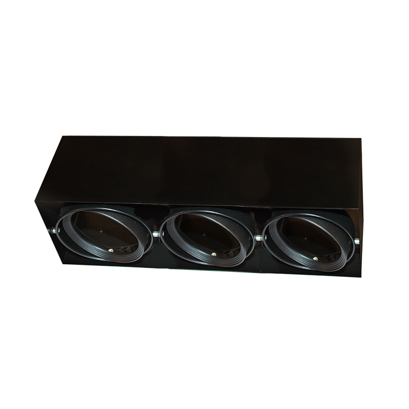 ^  ΣΠΟΤ ΟΡΟΦΗΣ AR111 ΤΡΙΠΛΟ ΜΑΥΡΟ 150x450x120 - ledmania.gr