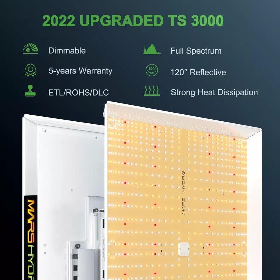 Dimmable Mars Hydro TS3000 LED Ανάπτυξης Φυτων 74947Lm- Full Spectrum 450W - ledmania.gr