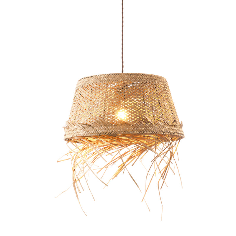 ^ΚΡΕΜΑΣΤΟ Φ/Σ 1xE27 ANDROS GRASS RATTAN Φ40Χ120CM - ledmania.gr
