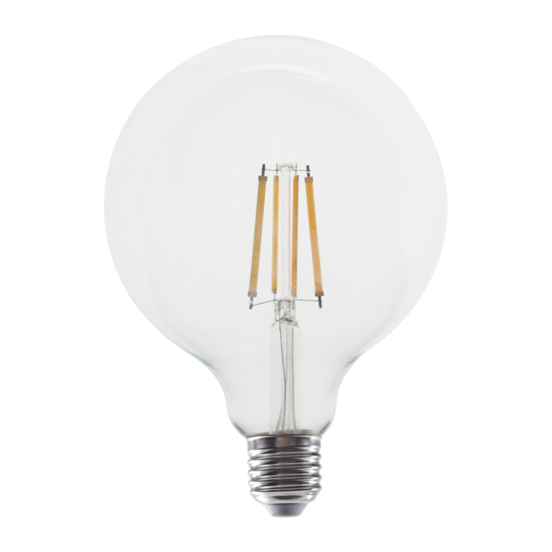 LED FILAMENT E27 G125 10W 4000K 230V AC 1260LM RA80 - ledmania.gr