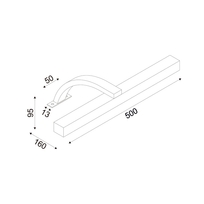 ^Φ/Σ ΕΠΙΠΛΟΥ LED 8W 3000K 520LM VIDE ΧΡΩΜΙΟ ΜΕΤ/ΚΟ IP44 50X16X9,5CM - ledmania.gr