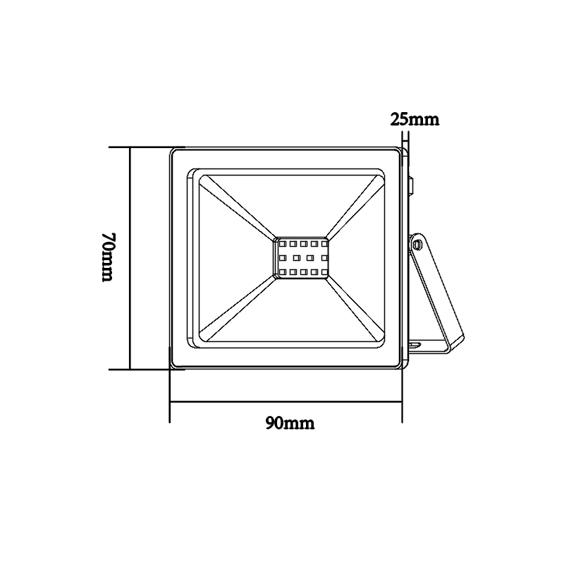 WHITE LED SMD FLOOD LUMINAIRE IP66 10W 3000K 800Lm 230V RA80 - ledmania.gr