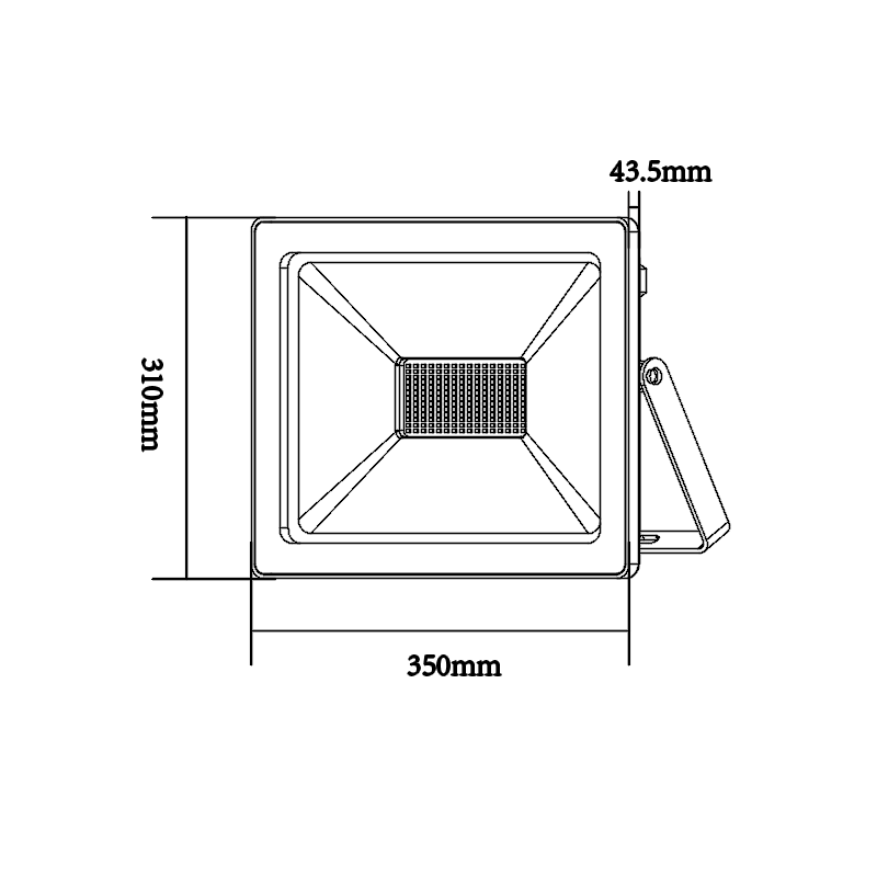 BLACK LED SMD FLOOD LUMINAIRE IP66 150W 4000K 12750Lm 230V RA80 - ledmania.gr