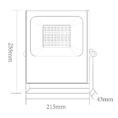 BLACK LED SMD FLOOD LUMINAIRE IP66 50W RGBW 230V - ledmania.gr