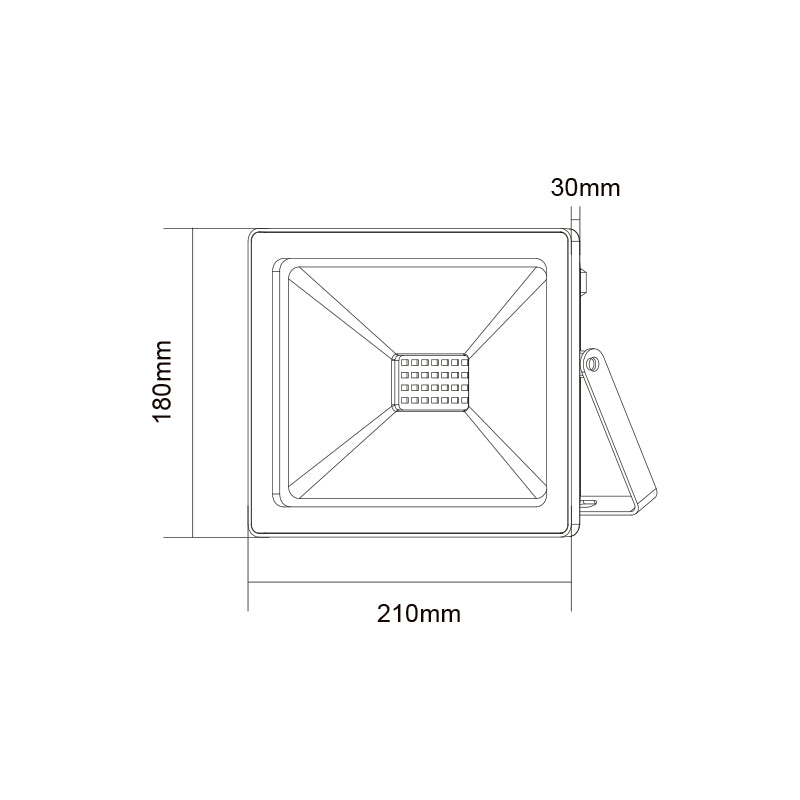 BLACK LED SMD FLOOD LUMINAIRE IP66 70W 3000K 6000Lm 230V RA80 - ledmania.gr