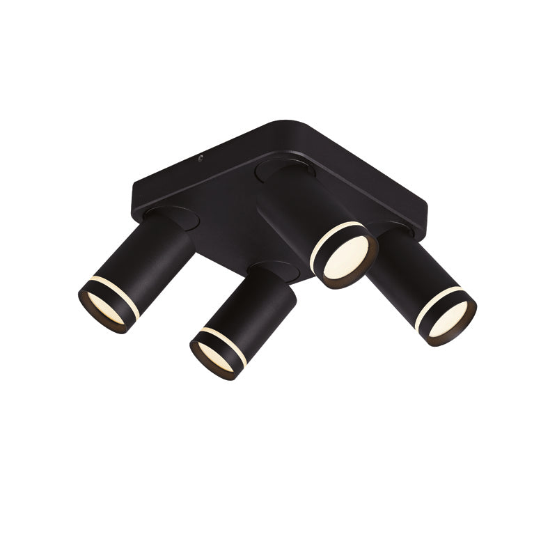 ^ΕΠΙΤΟΙΧΟ Φ/Σ 4XGU10 DIVINO ΜΑΥΡΟ ΑΛΟΥΜΙΝΙΟ IP20 21X21X13,5CM - ledmania.gr