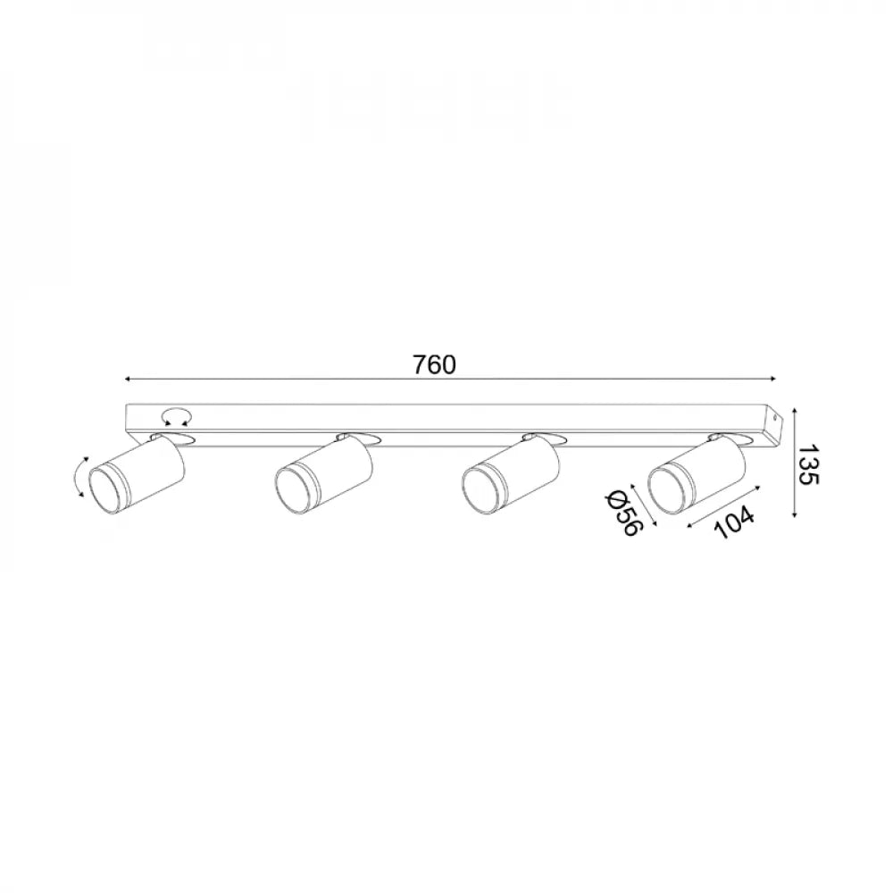 ^ΕΠΙΤΟΙΧΟ Φ/Σ 4XGU10 DIVINO ΓΚΡΙ ΑΛΟΥΜΙΝΙΟ IP20 76X7X13,5CM - ledmania.gr