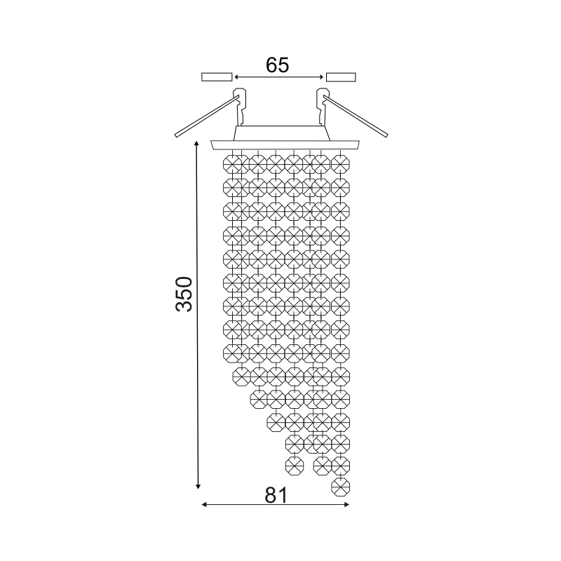 ΣΠΟΤ MR16 ΜΕ ΚΡΥΣΤΑΛΛΑ 350X81mm MORIA - ledmania.gr