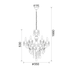 ΚΡΕΜΑΣΤΟ ΠΟΛΥΧΡΩΜΟ ΑΚΡΥΛΙΚΟ 6X40W E14 PEGASUS - ledmania.gr